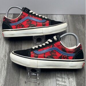 Vans x Krooked Old Skool Skate Natas Ray Barbee Red Black Mens 6 721454